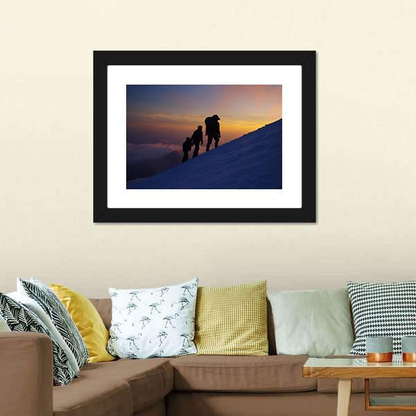 Climbers On The Everest Canvas Wall Art-3 Horizontal-Gallery Wrap-25&quot; x 16&quot;-Tiaracle