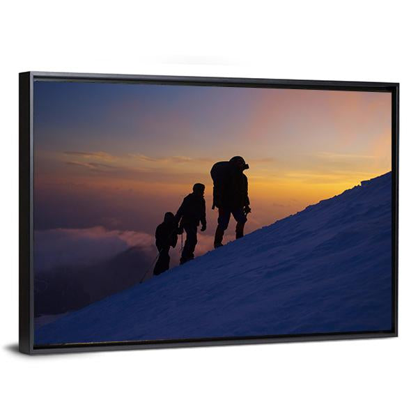 Climbers On The Everest Canvas Wall Art-5 Horizontal-Gallery Wrap-22" x 12"-Tiaracle