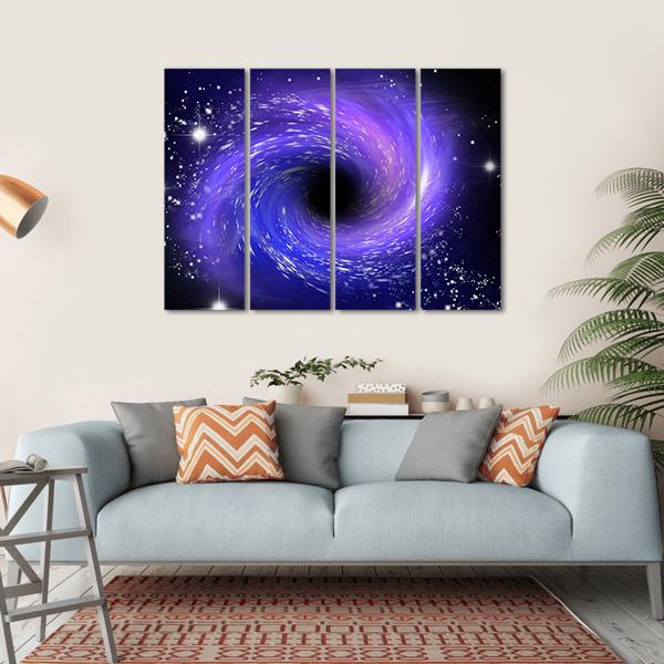Close Up Of Black Hole Canvas Wall Art-4 Horizontal-Gallery Wrap-34" x 24"-Tiaracle