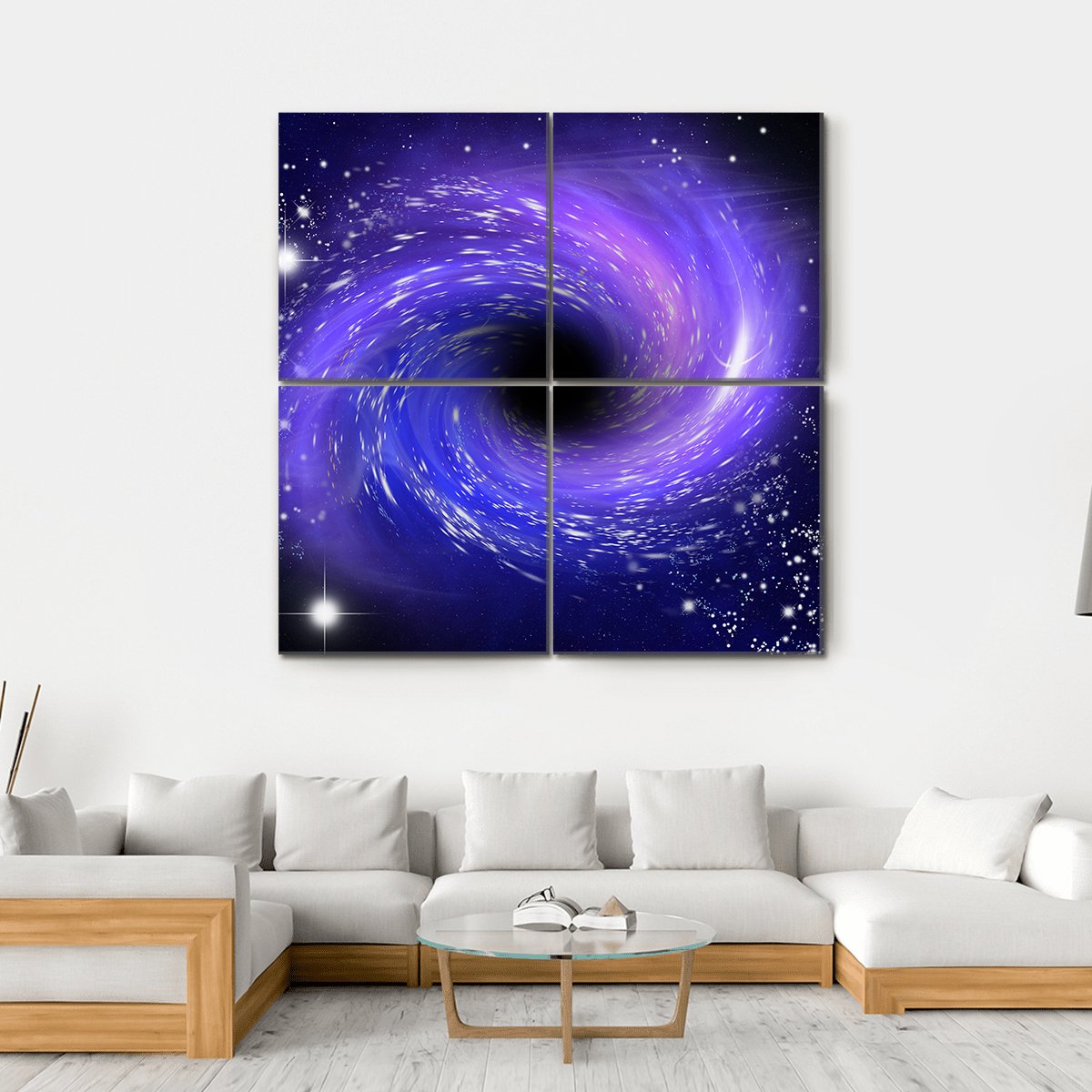 Close Up Of Black Hole Canvas Wall Art-4 Square-Gallery Wrap-17" x 17"-Tiaracle