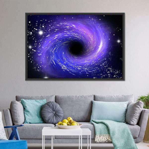 Close Up Of Black Hole Canvas Wall Art-5 Horizontal-Gallery Wrap-22" x 12"-Tiaracle