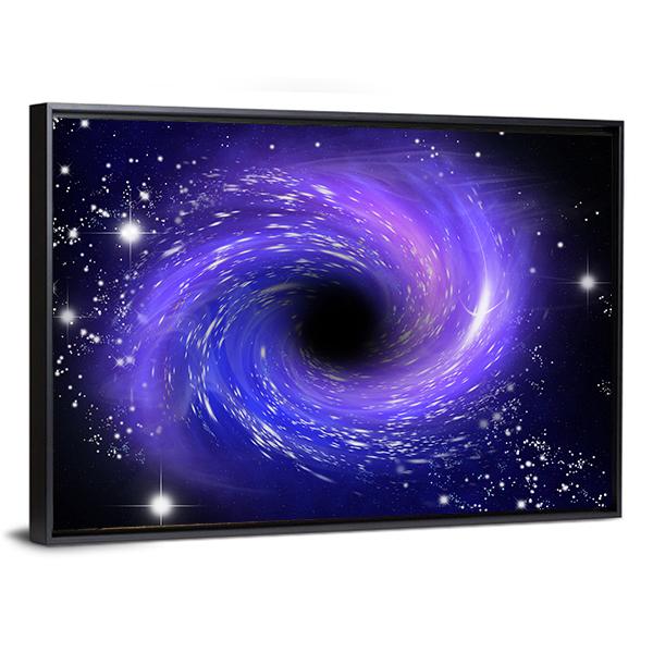 Close Up Of Black Hole Canvas Wall Art-5 Horizontal-Gallery Wrap-22" x 12"-Tiaracle