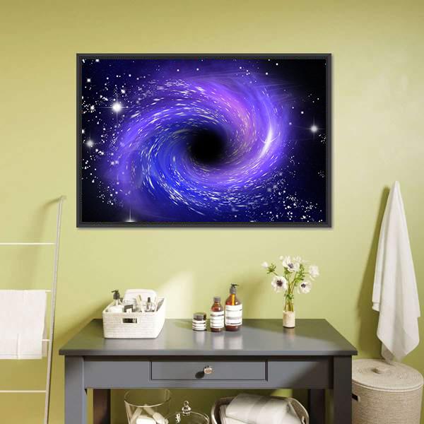 Close Up Of Black Hole Canvas Wall Art-3 Horizontal-Gallery Wrap-25" x 16"-Tiaracle