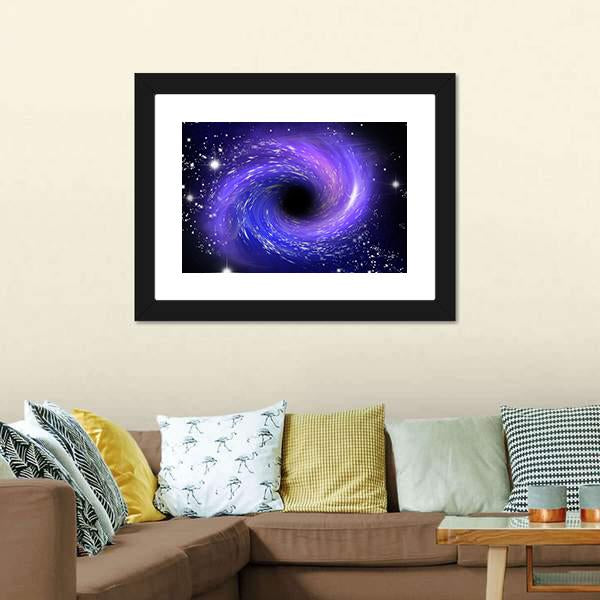 Close Up Of Black Hole Canvas Wall Art-1 Piece-Framed Print-20" x 16"-Tiaracle