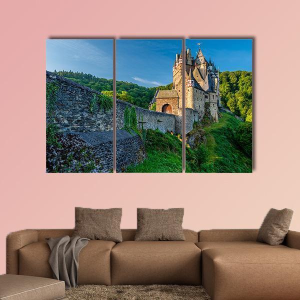 Eltz Castle In Rhineland Canvas Wall Art-3 Horizontal-Gallery Wrap-37" x 24"-Tiaracle