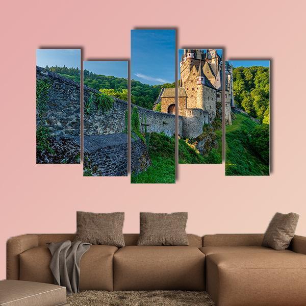 Eltz Castle In Rhineland Canvas Wall Art-5 Pop-Gallery Wrap-47" x 32"-Tiaracle