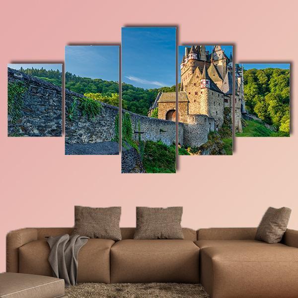 Eltz Castle In Rhineland Canvas Wall Art-5 Star-Gallery Wrap-62" x 32"-Tiaracle