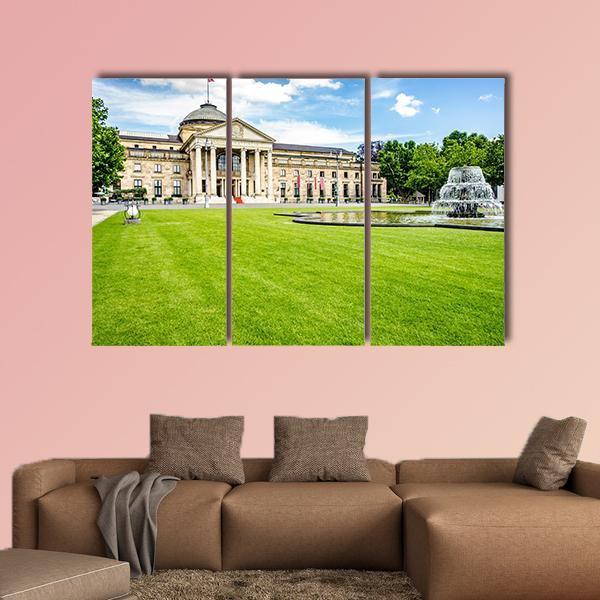 Casino Kurhaus Of Wiesbaden Canvas Wall Art-3 Horizontal-Gallery Wrap-25" x 16"-Tiaracle