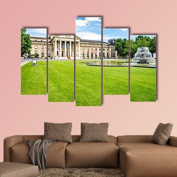 Casino Kurhaus Of Wiesbaden Canvas Wall Art-5 Pop-Gallery Wrap-47" x 32"-Tiaracle