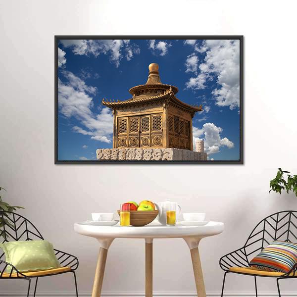 Chinese Imperial Palace Beijing Canvas Wall Art-1 Piece-Floating Frame-24" x 16"-Tiaracle