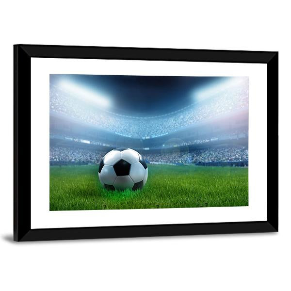 Close Up Of Football Canvas Wall Art-5 Horizontal-Gallery Wrap-22" x 12"-Tiaracle