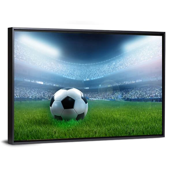 Close Up Of Football Canvas Wall Art-3 Horizontal-Gallery Wrap-25&quot; x 16&quot;-Tiaracle