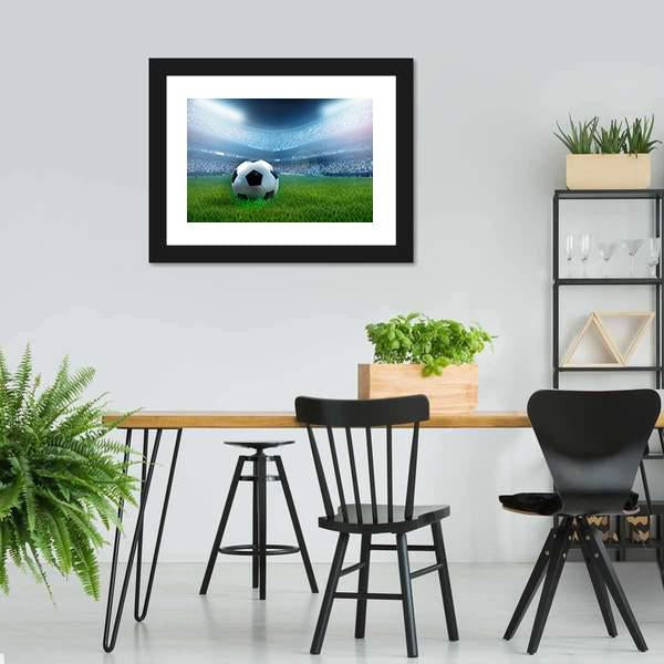 Close Up Of Football Canvas Wall Art-3 Horizontal-Gallery Wrap-25&quot; x 16&quot;-Tiaracle