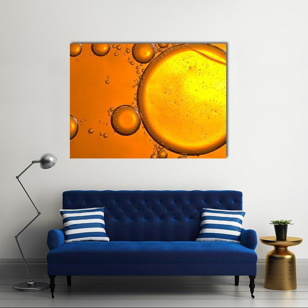 Close Up Of Oil Drops Canvas Wall Art-1 Piece-Gallery Wrap-48" x 32"-Tiaracle