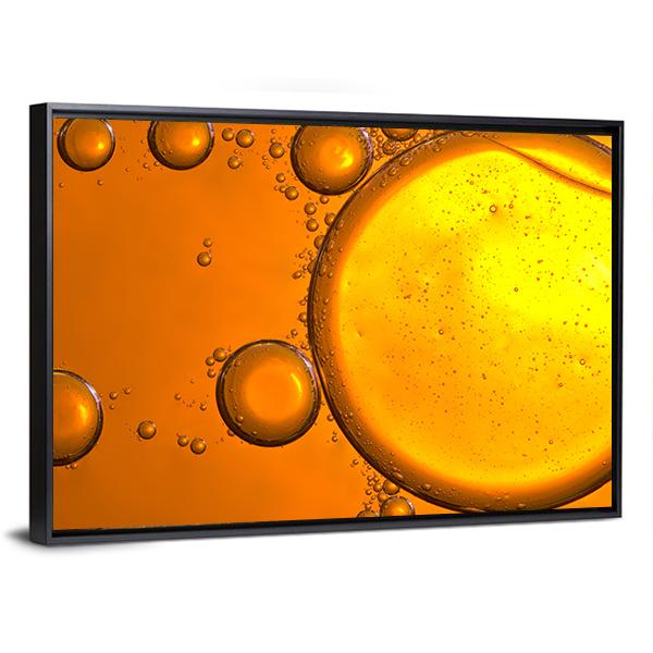 Close Up Of Oil Drops Canvas Wall Art-3 Horizontal-Gallery Wrap-25" x 16"-Tiaracle