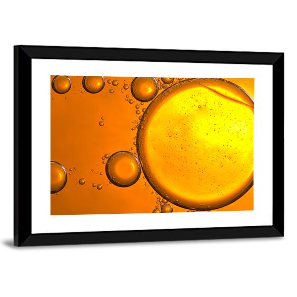 Close Up Of Oil Drops Canvas Wall Art-3 Horizontal-Gallery Wrap-25" x 16"-Tiaracle