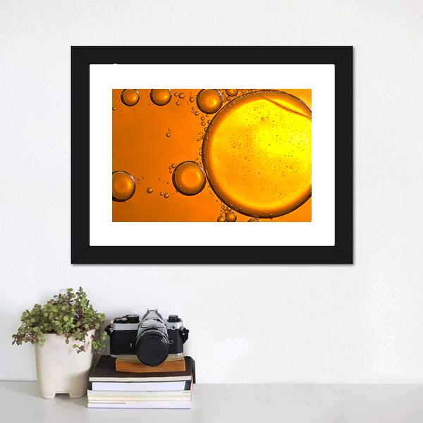 Close Up Of Oil Drops Canvas Wall Art-3 Horizontal-Gallery Wrap-25" x 16"-Tiaracle