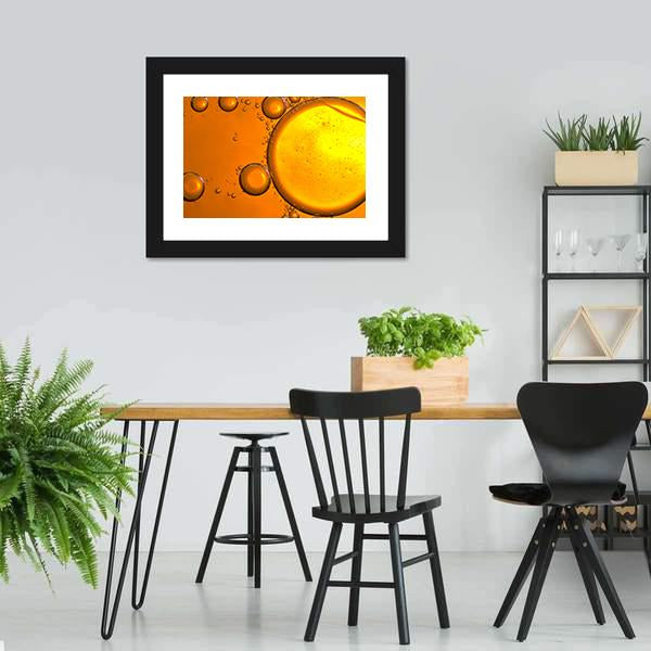 Close Up Of Oil Drops Canvas Wall Art-3 Horizontal-Gallery Wrap-25" x 16"-Tiaracle
