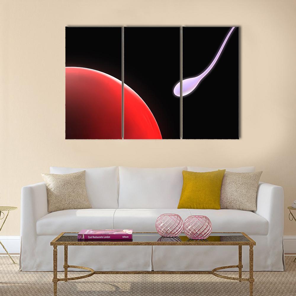 Close Up Of Sperm Canvas Wall Art-3 Horizontal-Gallery Wrap-37" x 24"-Tiaracle