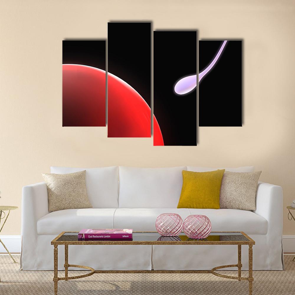 Close Up Of Sperm Canvas Wall Art-4 Pop-Gallery Wrap-50" x 32"-Tiaracle