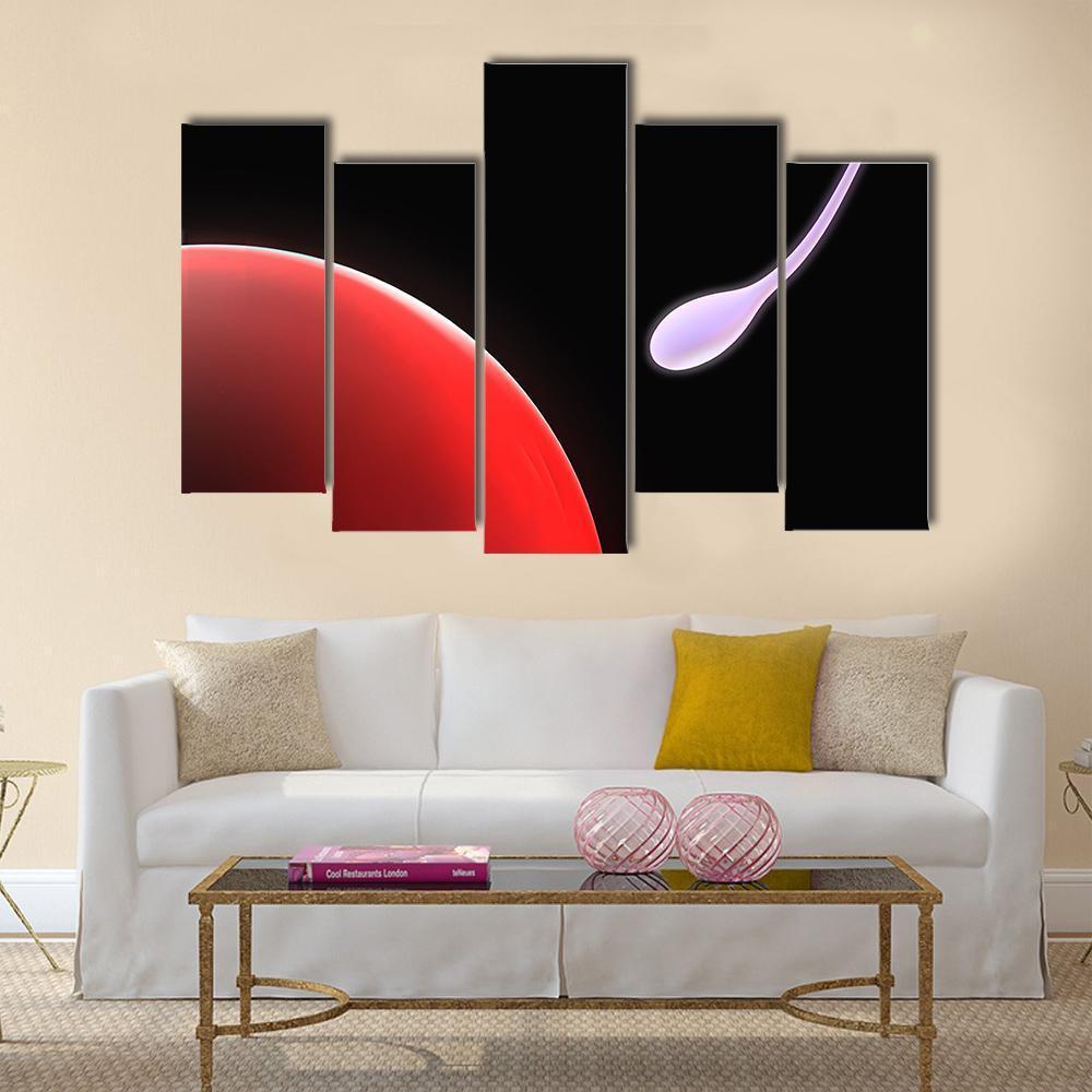 Close Up Of Sperm Canvas Wall Art-5 Pop-Gallery Wrap-47" x 32"-Tiaracle