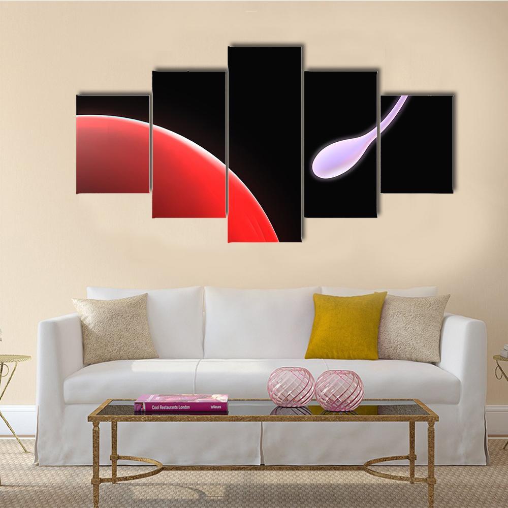 Close Up Of Sperm Canvas Wall Art-5 Star-Gallery Wrap-62" x 32"-Tiaracle