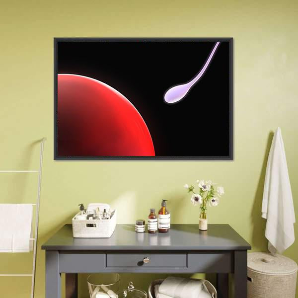 Close Up Of Sperm Canvas Wall Art-3 Horizontal-Gallery Wrap-25" x 16"-Tiaracle