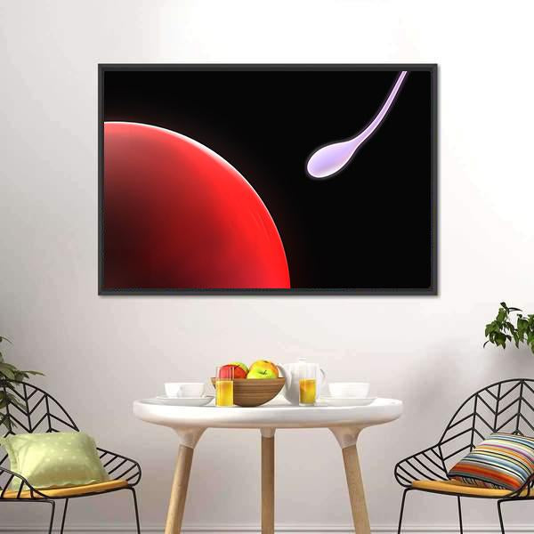 Close Up Of Sperm Canvas Wall Art-1 Piece-Floating Frame-24" x 16"-Tiaracle
