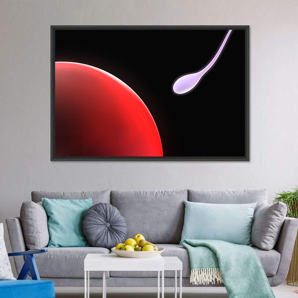 Close Up Of Sperm Canvas Wall Art-3 Horizontal-Gallery Wrap-25" x 16"-Tiaracle