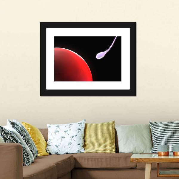 Close Up Of Sperm Canvas Wall Art-1 Piece-Framed Print-20" x 16"-Tiaracle