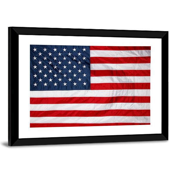 Close Up Of US Flag Canvas Wall Art-5 Horizontal-Gallery Wrap-22" x 12"-Tiaracle