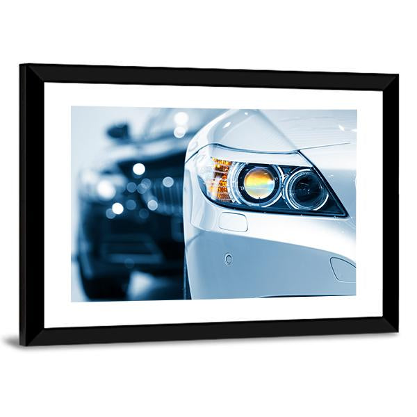 Close Up Of Car Headlight Canvas Wall Art-3 Horizontal-Gallery Wrap-25" x 16"-Tiaracle