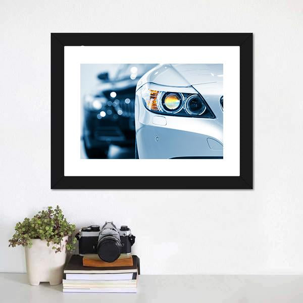 Close Up Of Car Headlight Canvas Wall Art-3 Horizontal-Gallery Wrap-25" x 16"-Tiaracle