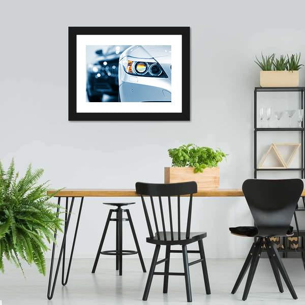 Close Up Of Car Headlight Canvas Wall Art-3 Horizontal-Gallery Wrap-25" x 16"-Tiaracle