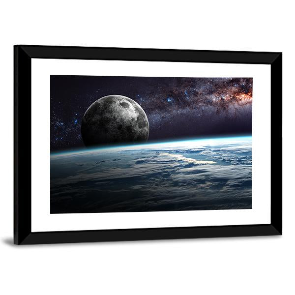 Close Up View Of Space Panoramic Canvas Wall Art-1 Piece-36" x 12"-Tiaracle