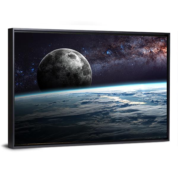 Close Up View Of Space Panoramic Canvas Wall Art-1 Piece-36" x 12"-Tiaracle