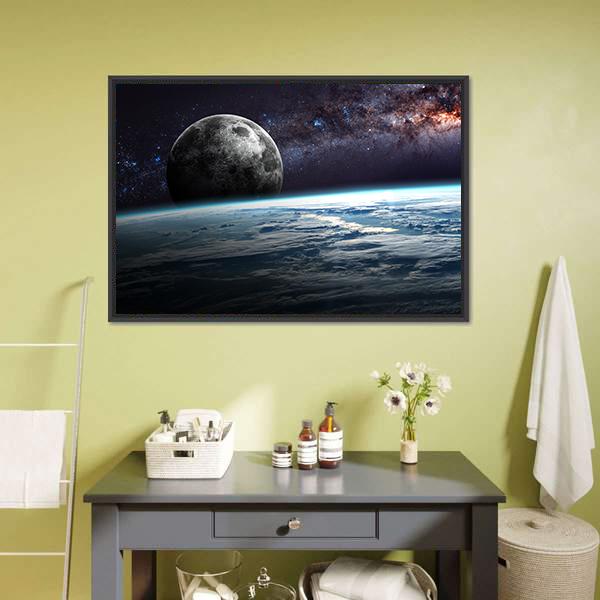 Close Up View Of Space Panoramic Canvas Wall Art-1 Piece-36" x 12"-Tiaracle
