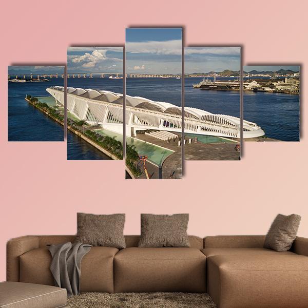 Tomorrow Museum Brazil Canvas Wall Art-5 Star-Gallery Wrap-62" x 32"-Tiaracle