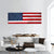 Close Up Of US Flag Panoramic Canvas Wall Art-1 Piece-36" x 12"-Tiaracle