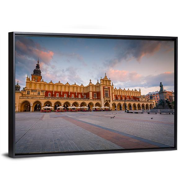 Cloth Hall In Krakow Canvas Wall Art-3 Horizontal-Gallery Wrap-25" x 16"-Tiaracle