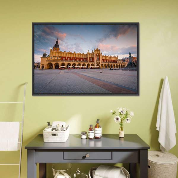 Cloth Hall In Krakow Canvas Wall Art-3 Horizontal-Gallery Wrap-25" x 16"-Tiaracle