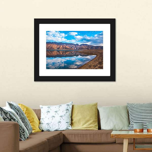 Clouds Reflection On River Canvas Wall Art-1 Piece-Framed Print-20" x 16"-Tiaracle