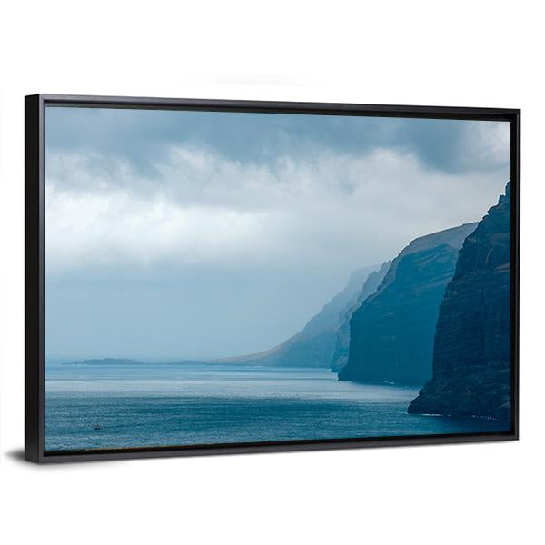 Cloudy Cliffs Of Los Gigantes Canvas Wall Art-3 Horizontal-Gallery Wrap-25" x 16"-Tiaracle