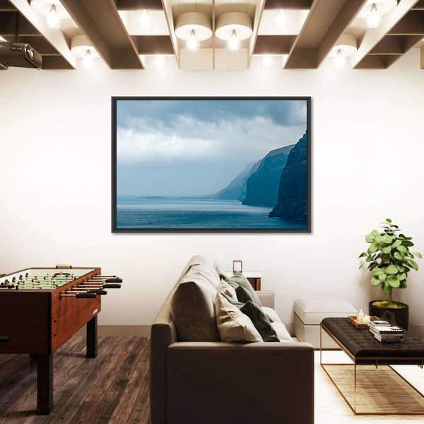 Cloudy Cliffs Of Los Gigantes Canvas Wall Art-3 Horizontal-Gallery Wrap-25" x 16"-Tiaracle