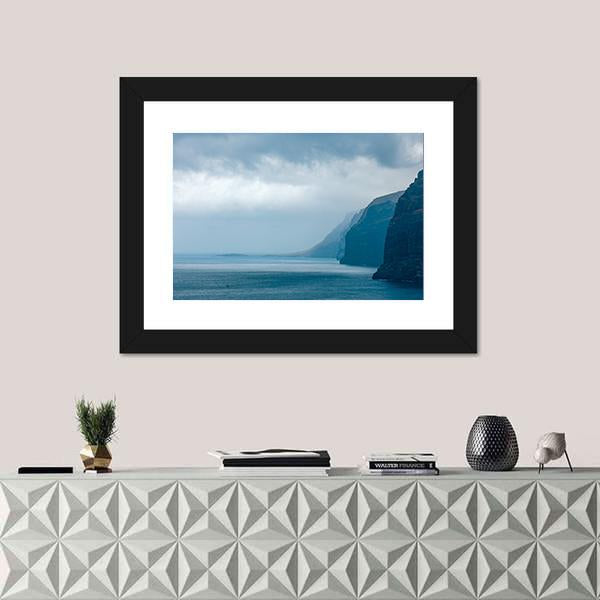 Cloudy Cliffs Of Los Gigantes Canvas Wall Art-3 Horizontal-Gallery Wrap-25" x 16"-Tiaracle