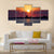 Cloudy Sunset On Lake Canvas Wall Art-5 Star-Gallery Wrap-62" x 32"-Tiaracle