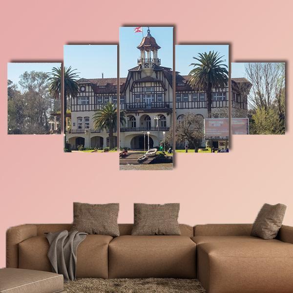 Boat Club In Argentina Canvas Wall Art-5 Star-Gallery Wrap-62" x 32"-Tiaracle