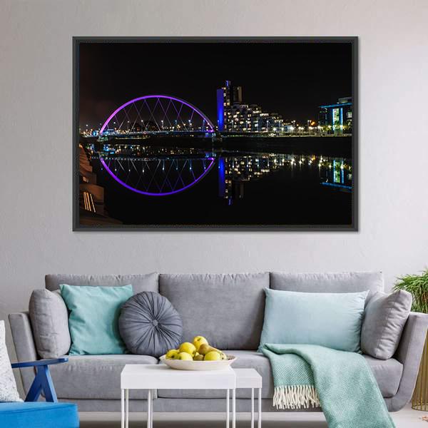Clyde Arc Bridge Canvas Wall Art-5 Horizontal-Gallery Wrap-22" x 12"-Tiaracle