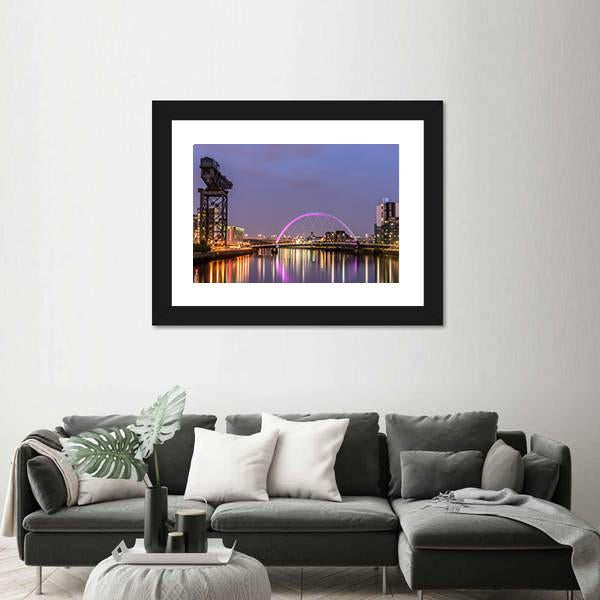 Clyde Arc Bridge Glasgow Canvas Wall Art-5 Horizontal-Gallery Wrap-22" x 12"-Tiaracle