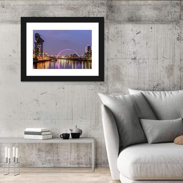 Clyde Arc Bridge Glasgow Canvas Wall Art-5 Horizontal-Gallery Wrap-22" x 12"-Tiaracle